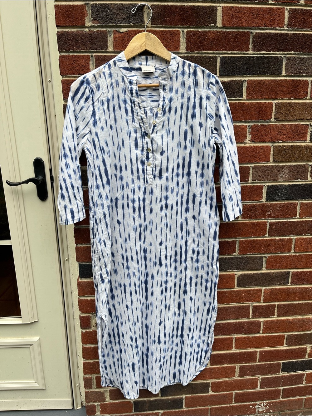 Indigo Cotton Tunic Dress / Swim Cover Up